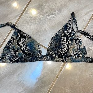 Snake print bikini top